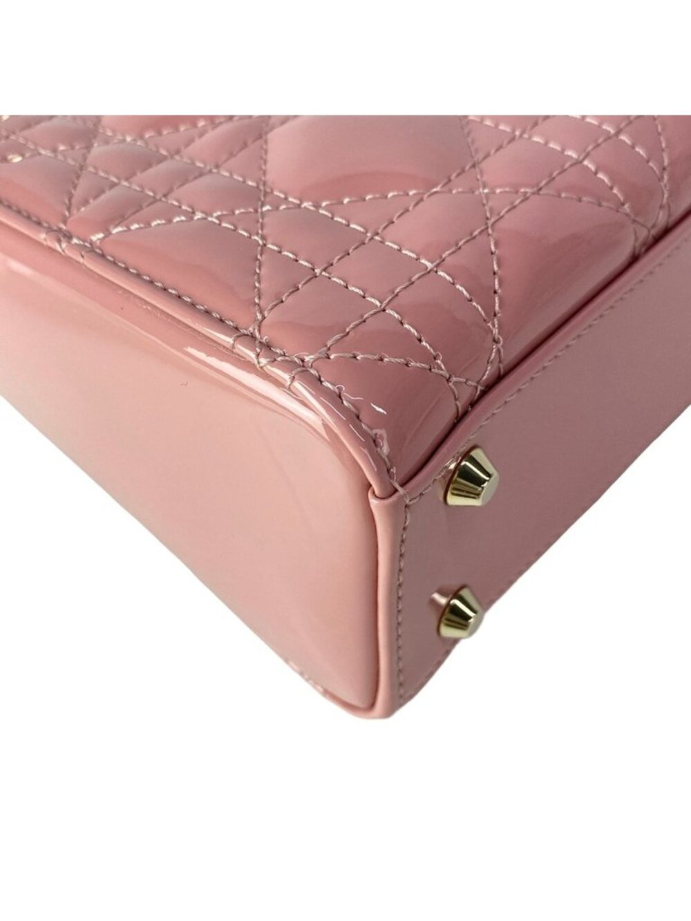 Dior Lady Mini Bag Pink Gold Leather - Picture 8 of 15